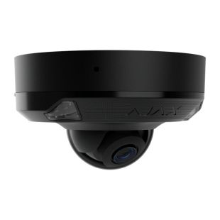 Cámara Domo IP Ajax DomeCam Mini HL 8Mpx negra vista frontal con lente 2.8mm