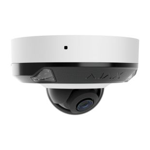 Cámara domo IP Ajax DomeCam Mini HL blanca 5Mpx con luz híbrida y lente 2.8mm