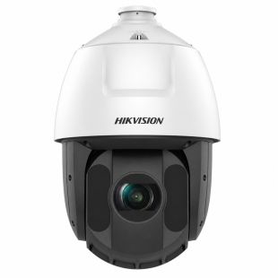 Cámara domo IP motorizada Hikvision DS-2DE5425IWG1-E de 4 MP con zoom óptico 25x, lente varifocal 4.8-120 mm, visión infrarroja de hasta 150 metros y tecnología AcuSense para videovigilancia profesional.