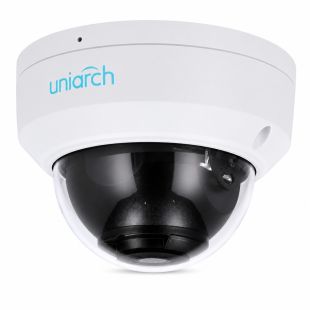 Cámara domo IP Uniarch UV-IPC-D134-AF40 4Mpx con lente 4mm, IR 30m, PoE, IA e IK10