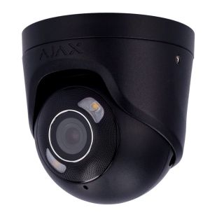 Cámara turret IP Ajax AJ-TURRETCAM-8-HL-B negra con lente 2.8 mm y luz híbrida