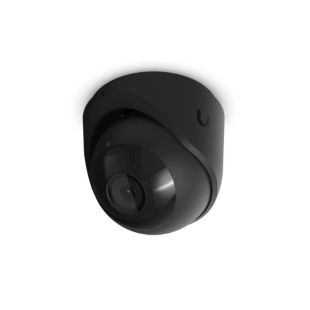 Cámara Turret IP Ubiquiti G6 negra vista lateral con lente fija