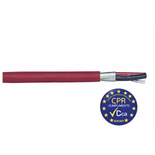 Cable Paralelo Rojo Apantallado 2x1.5mm LZ r100 Dca Bobina 100m