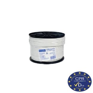 Cable Coaxial Interior Blanco Cu/Al CPR DCA Bobina 100m de Telmor