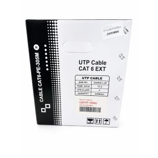 Cable UTP CAT6A exterior negro Bitel con conductores de cobre y cubierta PE para intemperie