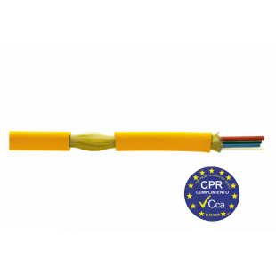 Cable FK4 Monomodo Interior 4 Fibras CCA LSFH Bobina 500m de Televes