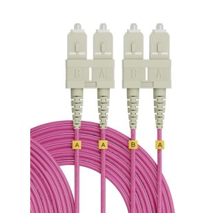 Openetics 50696/1 – OM4 Multimode Fiber Optic Patch Cord, Duplex SC/SC, 1 m, Violet