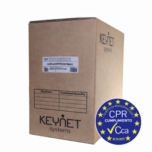 Cable UTP CAT6A Interior Blanco Cu CCA LSZH Bobina 305m de Keynet
