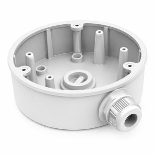 Caja de conexiones Hikvision DS-1280ZJ-PT6 blanca de aluminio para cámaras domo uso interior y exterior