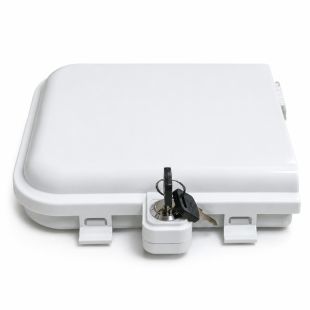 Caja de distribución de fibra óptica estanca GTLAN GTL35GTCE8SC para 8 fibras con cierre de seguridad e instalación en pared o poste