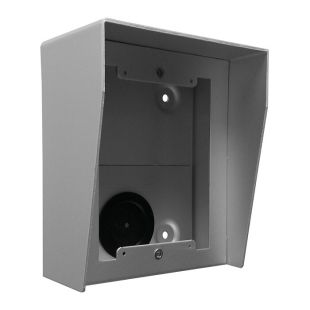 Caja de superficie Golmar N871/AL con visera integrada para placa Nexa Aluminio de 1 módulo
