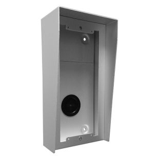 Caja de superficie Golmar N872/AL con visera integrada para placa Nexa Aluminio de 2 módulos verticales.