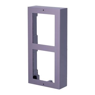 Caja de superficie Hikvision DS-KD-ACW2 para 2 módulos de videoportero modular vista en perspectiva