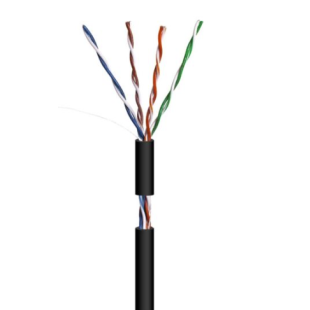 Cable UTP Cat 5E CCA Exterior PE Negro (100m)