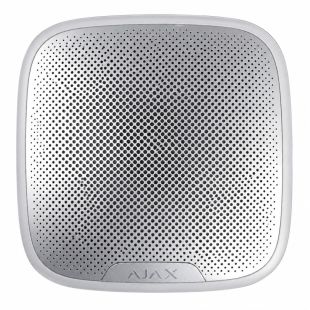 Carcasa blanca Ajax AJ-STREETSIREN-W-DUMMY para sirena exterior StreetSiren vista frontal