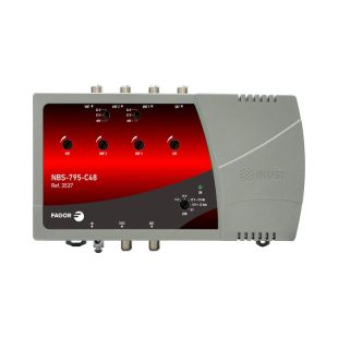 Central banda ancha Fagor NBS-795-C48 para amplificación de señales TDT, VHF y satélite en instalaciones colectivas.