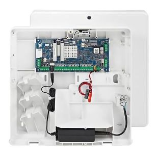 Central Honeywell Galaxy Flex V3 C017-L-E1 Grado 3 hasta 100 zonas con caja abierta y placa electrónica