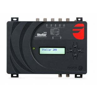 Central Programable Fagor Stellar 200 con 5 entradas, 32 filtros programables y salida de 115 dBµV para instalaciones TDT