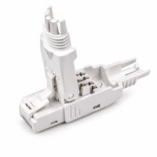 Conector RJ45 CAT6 UTP macho tool-less Nimo CON1301 para terminación de cable Ethernet sin herramienta de crimpado