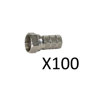 Conector F para cable coaxial de 5 mm bolsa x100