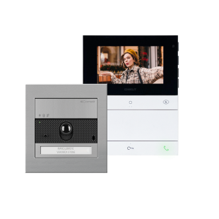 CR7190V 2-wire video door entry kit for 1 home with ULTRA panel and CHRONOS 4.3'' hands-free monitor by Comelit