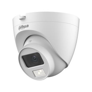 Dahua 2MPx Fixed 2.8mm Hybrid Turret Camera with 20m Hybrid Light and Microphone