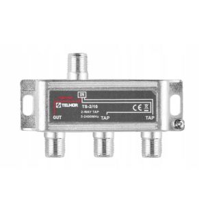 Derivador 2 Salidas Conector F 10 dB de Telmor