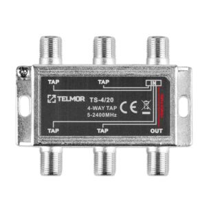 Derivador 4 Salidas Conector F 20 dB de Telmor