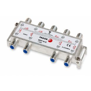 Derivador Fagor DER 815 de 8 salidas FI SAT con conectores F 15 dB