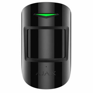 Detector PIR Ajax MotionProtect Plus Jeweller negro con sensor de microondas de banda K