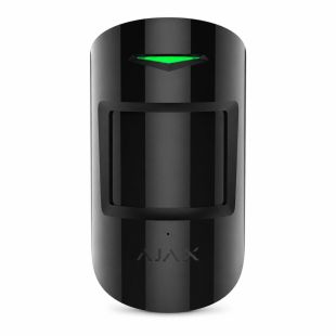 Detector PIR y rotura de cristal Ajax CombiProtect Jeweller negro Grado 2