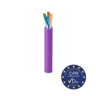 Cable U-UTP CAT6 Nimo WIR9049 CCA violeta LSZH CPR Dca para redes de datos interiores