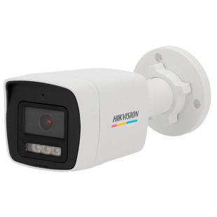 Cámara Bullet IP 2Mpx Fija 2.8mm Luz Híbrida 30m POE Micrófono Detección Movimiento ColorVu Value de Hikvision
