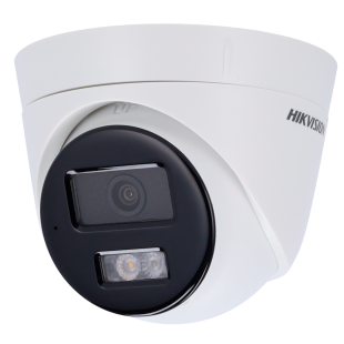 Cámara Turret IP 4Mpx Fija 2.8mm Luz Híbrida 30m POE Micrófono Det. Movimiento Micrófono Valuede Hikvision