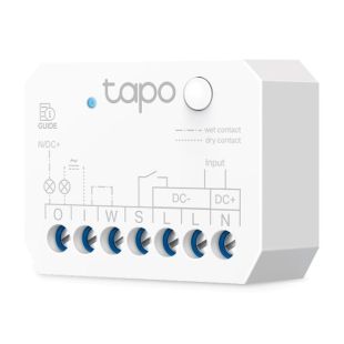 Interruptor inteligente TP-Link Tapo S110E con monitorización de consumo y contacto seco/húmedo