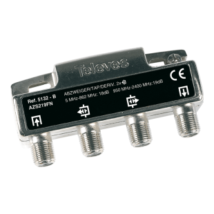 Derivador con conector F de 2 salidas (18 dB) 5132
