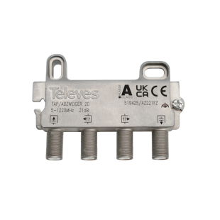 Televes 2 Outputs CATV Terminal Shunt Connector F 21dB