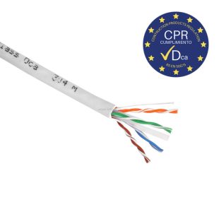 Cable UTP CAT6 Interior Blanco Cu CPR DCA LSZH Bobina 305m de Telmor