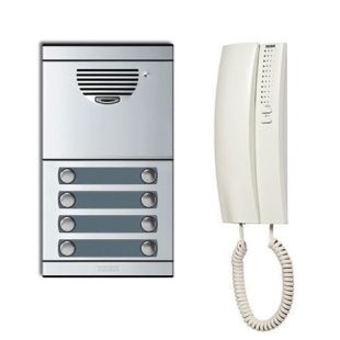 Kit portero Tegui Serie 7 TEG375018 para 8 viviendas con placa de calle y telefonillo 4+N elegante y compacto