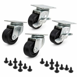 Kit de 4 ruedas y 16 tornillos para Rack 19 pulgadas Televes 533171