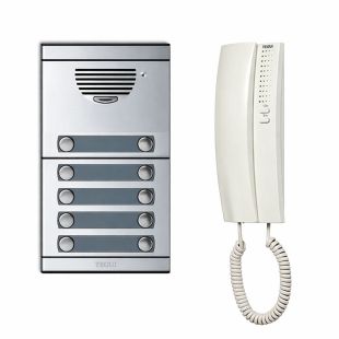 Kit portero Tegui Serie 7 4+N para 10 viviendas con placa de calle y telefonillo TEG375019