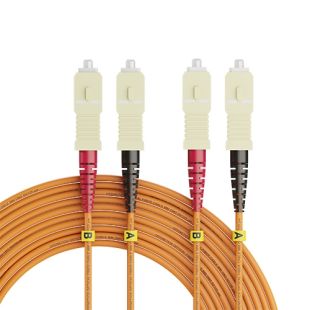 Openetics 4920 – OM2 Multimode Fiber Optic Patch Cord, Duplex SC/SC, 2 m, Orange