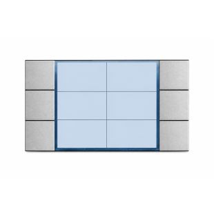 Módulo 6 pulsadores Golmar S3260/AL Supra en aluminio anodizado para ampliación de placas de calle.
