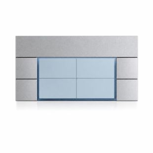 Módulo de 4 pulsadores Golmar S3240AL SUPRA para ampliación de porteros y videoporteros con acabado aluminio