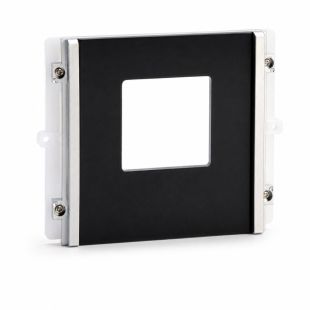 Módulo embellecedor Comelit COM3349 con tapa negra para integrar lectores de proximidad SimpleKey SK9000I, SK9001I y SK9030I en placas de calle Ikall.