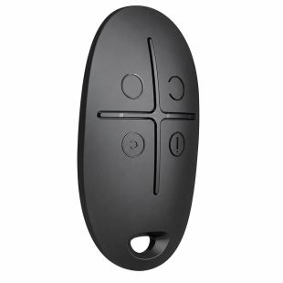 Mando bidireccional Ajax SpaceControl negro con funciones SOS, armado y desarmado