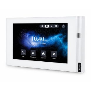 Monitor interior Akuvox AK-S562-S-WHITE para videoportero IP TCPIP con pantalla TFT de 7 pulgadas y PoE.