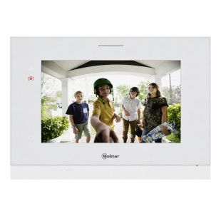 Monitor manos libres Golmar ART 7W G2+ con pantalla táctil de 7 pulgadas, WiFi y sistema de videoportero 2 hilos en color blanco