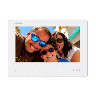 Monitor TFT táctil Hikvision DS-KH7300EY-TE2WHITE para videoportero 2 hilos con pantalla de 7 pulgadas y audio bidireccional