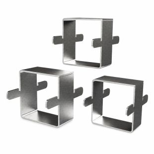 Pack de 3 túneles pasacables Golmar UC-CE640/SUPRA fabricados en plástico rígido para enlazar cajas de empotrar CE640/SUPRA en instalaciones de videoportero.